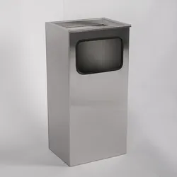 Aschenbecher mit Mülleimer Classic 62x30x23cm 12 ltr Edelstahl inkl. Inneneimer SZAGATO Standascher Aschenbecher Abfalleimer Mülleimer Aschenbecher