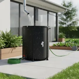 MuCoLa 500L Faltbarer Wasserspeicher 500 l Schwarz