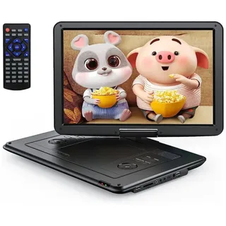 Yoton Portabler DVD-Player (15.5 inch, Haltepunkt-Speicherfunktion, Monitor klapp- & drehbar, USB/SD)