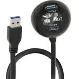 Logilink USB Kabel A / A St/Bu 1.50m Verl. sw mit Standfuß