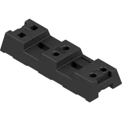 Schake Bauzaunfuß aus Kunststoffrecycling, Länge: 800 mm, Höhe 125 mm, Breite 290 mm mit 4 Löchern (Ø 42 mm) und 2 x 40 mm x 40 mm 16 kg