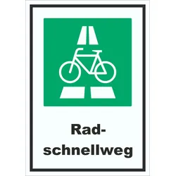 HB-Druck Radschnellweg Schild A0 (841x1189mm)