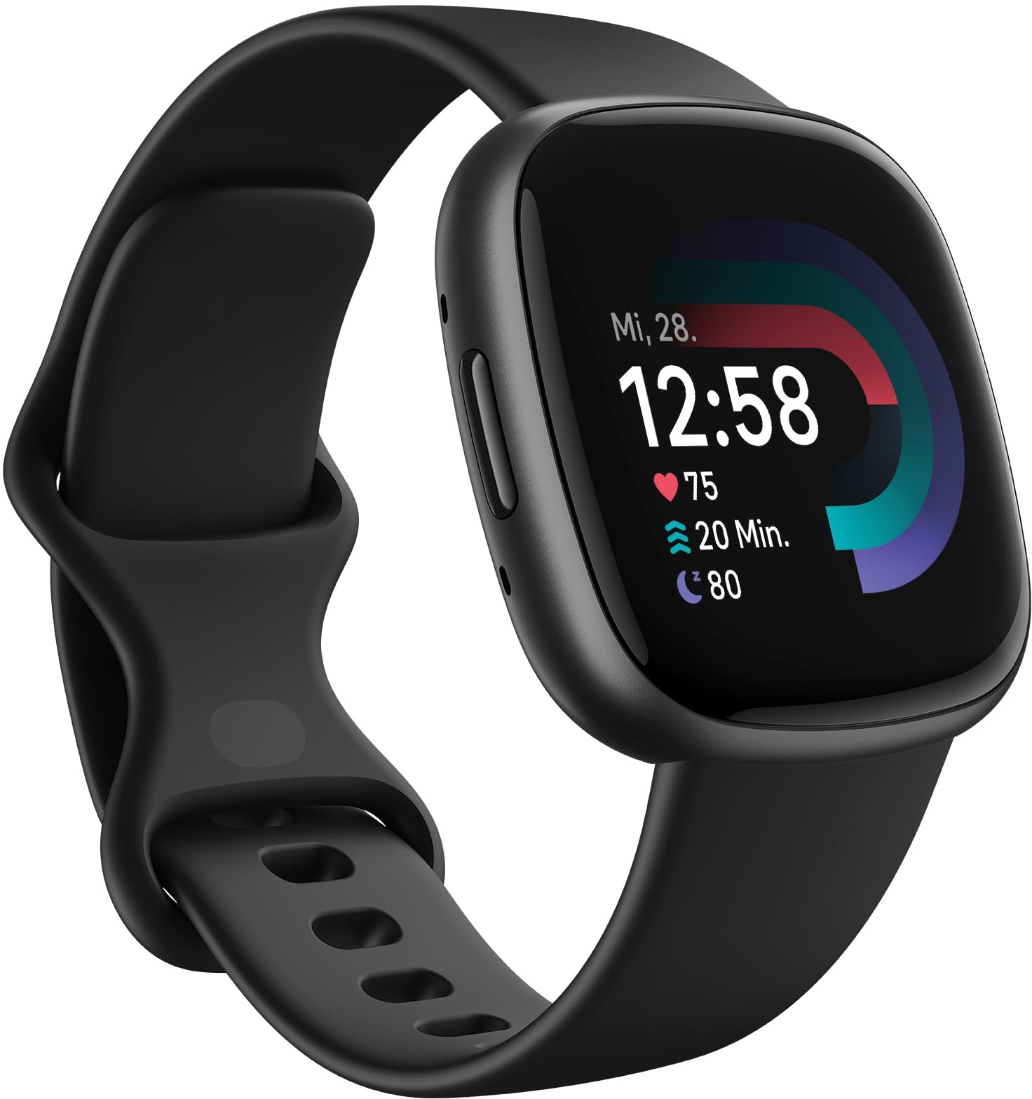 Fitbit Versa 4 by Google – Smartwatch Damen / Herren – Fitness-Tracker mit integriertem GPS und Telefonfunktion, 6 Tage Akkulaufzeit, 40+ Trainingsmodi – Fitnessuhr kompatibel mit Android / iOS