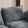Okwish Dreisitzer Ecksofa mit Hocker, Kissen, Getränkehalter und 2 Seitentaschen, In Chenille Grau
