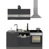 kochstation Küchenzeile KS-Luhe 180 cm grau