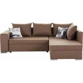 Collection AB Ecksofa Kunstleder 2-Sitzer Beige