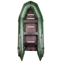 BARK Boote Schlauchboot Motor-Schlauchboot BARK BT (2.9m - 4.5m), mit Luftkiel, Schiebesitze und Festboden grün 420 cm