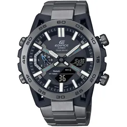 Smartwatch CASIO EDIFICE, grau, Smartwatches, Solaruhr,Armbanduhr,Herrenuhr,Bluetooth,Stoppfunktion,Edelstahlarmband