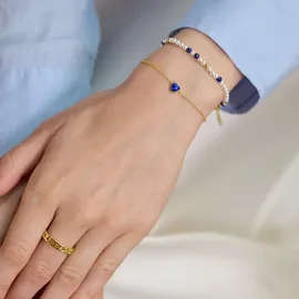 Amor Armband mit Herz-Motiv Blau 20cm