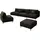 A&J MöbelLand Gartenlounge-Set 3-tlg. Loungeset schwarz