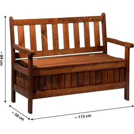 Dobar Gartenbank 115 x 58 x 89 cm braun