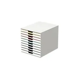 Durable Schubladenbox Varicolor Mix 10 28 x 29,2 x 35,6 cm 10-tlg. weiß