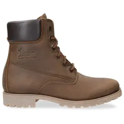 Schnürboots PANAMA JACK, Damen, Gr. 36, grau (taupe used), Nappaleder, klassisch, Schuhe, mit weich gepolstertem Schaftrand