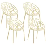 CLP Hope Stapelstuhl 59 x 60 x 80 cm creme 4 St.