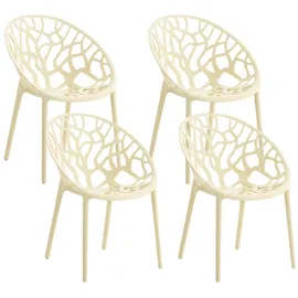 CLP Hope Stapelstuhl 59 x 60 x 80 cm creme 4 St.