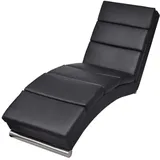 vidaXL Chaiselongue Kunstleder 1 Teile 0 x 0 x 0 cm Schwarz mit Schlaffunktion