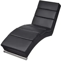 vidaXL Chaiselongue Kunstleder 1 Teile 0 x 0 x 0 cm Schwarz mit Schlaffunktion