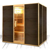 XXXL Luxus Infrarotsauna +Infrarotkabine Kombi-SET Sauna inkl. Saunaofen 6 Pers.