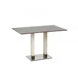 Niehoff Bistro Edelstahl - 120 x 81 cm HPL Granit-Design