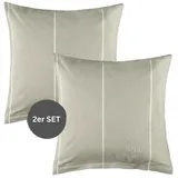 Esprit Renforcé Kissenbezüge und Bettwäsche HARPLINES Grau - Gr.: 40x40 cm 2er Pack Baumwolle 2teilig - farblich passend zur
