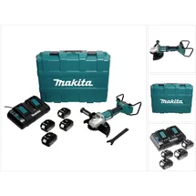 Makita DGA 900 PT4KX2 inkl. 4 x 5,0 Ah + Doppelladegerät + Koffer