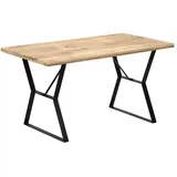 Möbel Esstisch 140x80x76 cm Massivholz Mango - Esstische 247947 - Braun