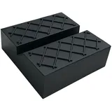 Gummiauflagen Verschiedene Größen für Wagenheber und Hebebühnen zum Reifenwechseln Rangierwagenheber Gummiklotz Gummiunterlage (65x65x25 Nut+Waffel)