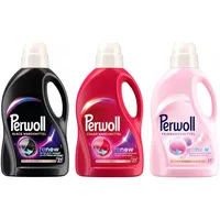 PERWOLL Flüssig-Set 3x 27 Waschladungen (81WL) 1x Black & 1x Color & 1x Für Wolle und Feines, Feinwaschmittel-Set reinigt sanft und erneuert Farben, mit Dreifach-Renew-Technologie