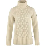 Fjallraven 84793-113 Cable Knit Roller Neck W/Övik Cable Knit Roller Neck W Chalk White XS