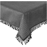 Haus und Deko Tischdecke Tischdecke Gartentischdecke oval Weichschaum rutschfest Outdoor PVC (1-tlg) grau 140 cm x 180 cm