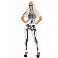 Guirca 84305 Skelett-Kostüm für Damen, Einheitsgröße, Weiß, M