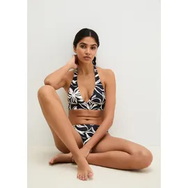 Marc O'Polo Bikini-Top Damen Schwarz/Weiß M (40)