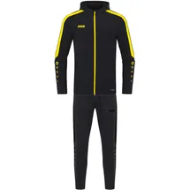 Jako Kinder Trainingsanzug Polyester Power mit Kapuze Schwarz/Citro, 128