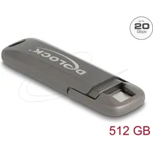 DeLock USB 20 Gbps USB-C Speicherstick 512 GB, Lesegeschwindigkeit 1980 MB/s 54013 USB-Stick, 3.2 Gen 2x2,