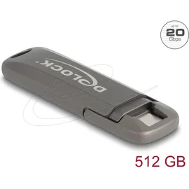DeLock USB 20 Gbps USB-C Speicherstick 512 GB, Lesegeschwindigkeit 1980 MB/s 54013 USB-Stick, 3.2 Gen 2x2,