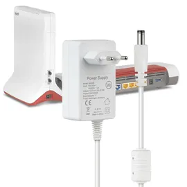 Wicked Chili 3m Netzteil geeignet für AVM Fritz!Box 5690 Pro, 7690, 5590 Fiber, 7530 AX, 7590 AX, 7590, Repeater 6000 3000AX, Router Ladekabel (Kabel extra lang 3,0m, / 3500mA / 300cm Weiß