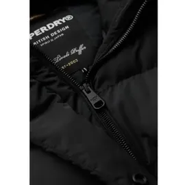 Superdry Langer Steppmantel Damen Schwarz M