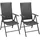 vidaXL Gartenstuhl 55 x 64 x 105 cm schwarz klappbar  2 St.
