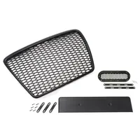 LLCTOOLS Kühlergrill Wabengrill Front Grill Emblemhalter passend für Audi