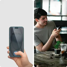 SPIGEN Glas.tR EzFit Privacy-Temperaturglas für iPhone 15/16 Adapter 2 Pack Transparency / 15