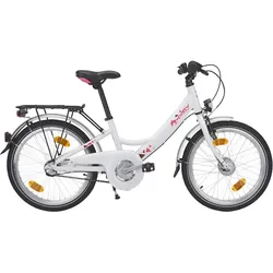 City Bike Kinderfahrrad 20 Zoll Decsy Wave weiß/pink, EINHEITSFARBE, EINHEITSGRÖSSE