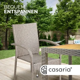 CASARIA Gartenstuhl Gartensessel 56 x 56 x 0 cm creme 4 St.