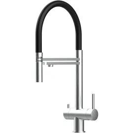 VIZIO 3 Wege Wasserhahn Küchenarmatur Edelstahl Massiv Schwarz