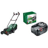 Bosch Akku-Rasenmäher CityMower 18V-32-300 & Akku Pack PBA 18V 4.0Ah W-C (18 Volt System, 4.0Ah Batterie Akku, im Karton), 1600A011T8, 4 Ah