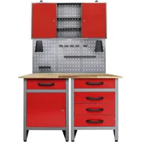 Ondis24 Werkstatt-Set ONDIS24, rot (anthrazit, rot), B:120cm H:205cm T:60cm,