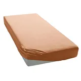 ELEGANTE Spannbettlaken Softes Mako-Jersey 140 x 200 - 160 x 220 cm pfirsich