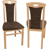 Hofmann Living And More 4-Fußstuhl, (Set), 2 St., braun