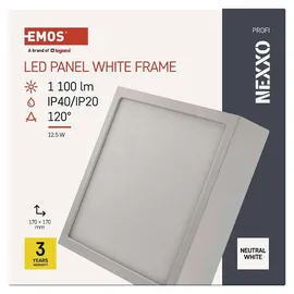 EMOS LED Panel 12,5 W quadratisch 1100 lm weiß