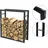 BC-ELEC Holzablage Stahl 80 x 100 x 25 cm Schwarz