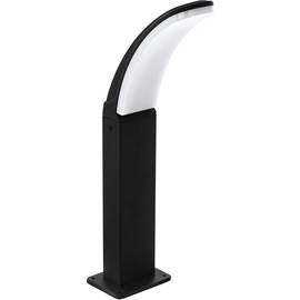 Eglo LED Außen-Sockellampe Fiumicino, 1 flammige Außenleuchte, Sockelleuchte aus Alu, Kunststoff, Farbe: Schwarz, weiß,